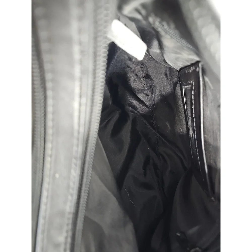 Croft&Barrow Women's Leather Shoulder Bag Purse Black Silver Hardware